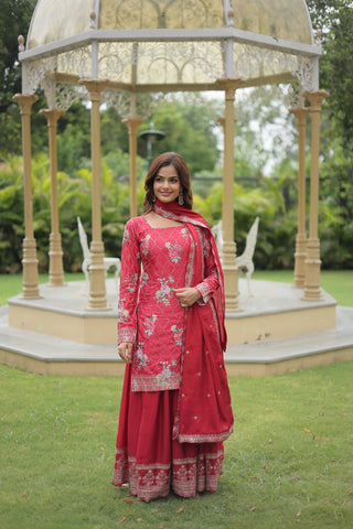 Red Sharara Suit For Wedding
