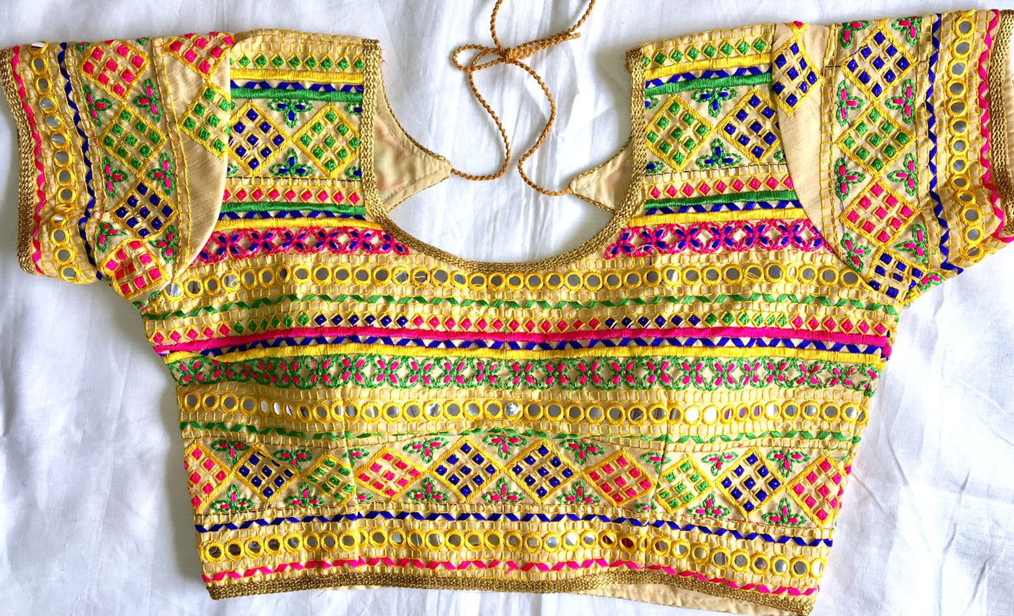 Beige color Silk navratri blouse for women online

