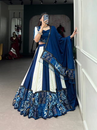 Blue Chaniya Choli for Navratri
