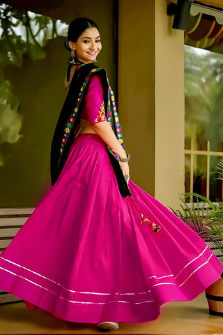 Shining Pink color lehenga choli