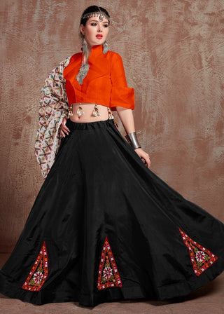 Navratri black lehenga choli for women online shopping
