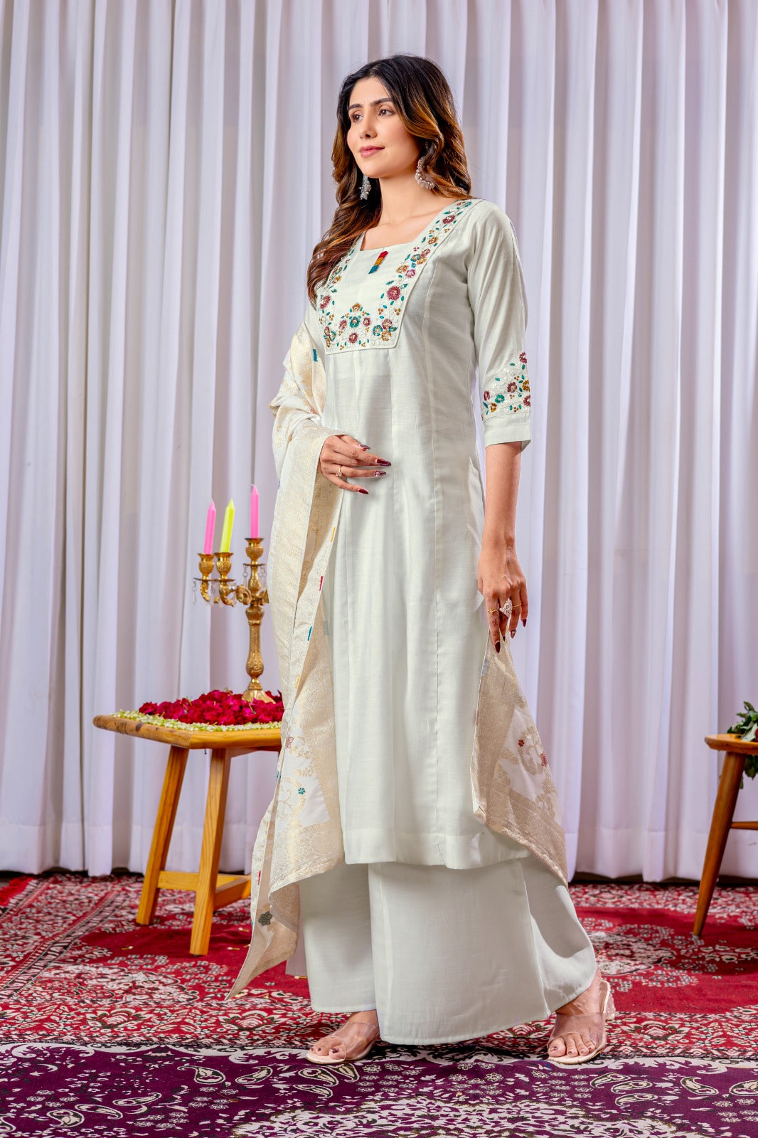 Mango silk latest collection sharara suit with price