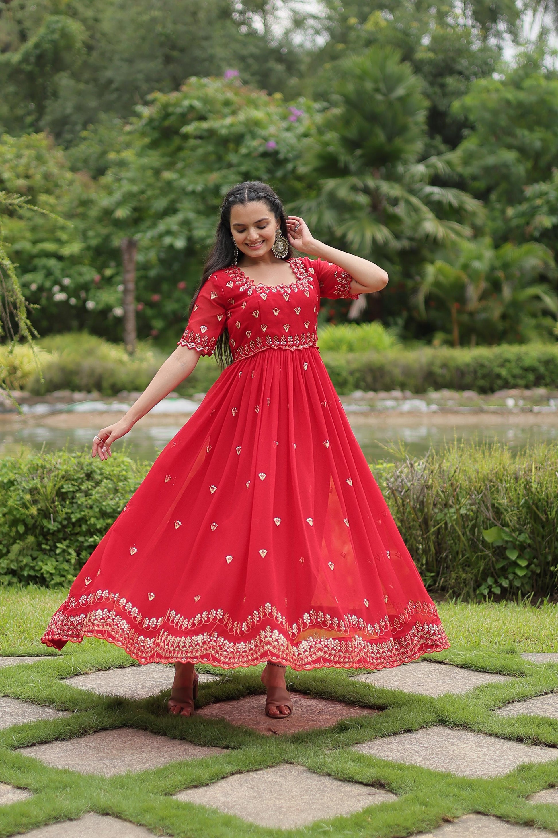 Wedding dresses Red Gown for Women
