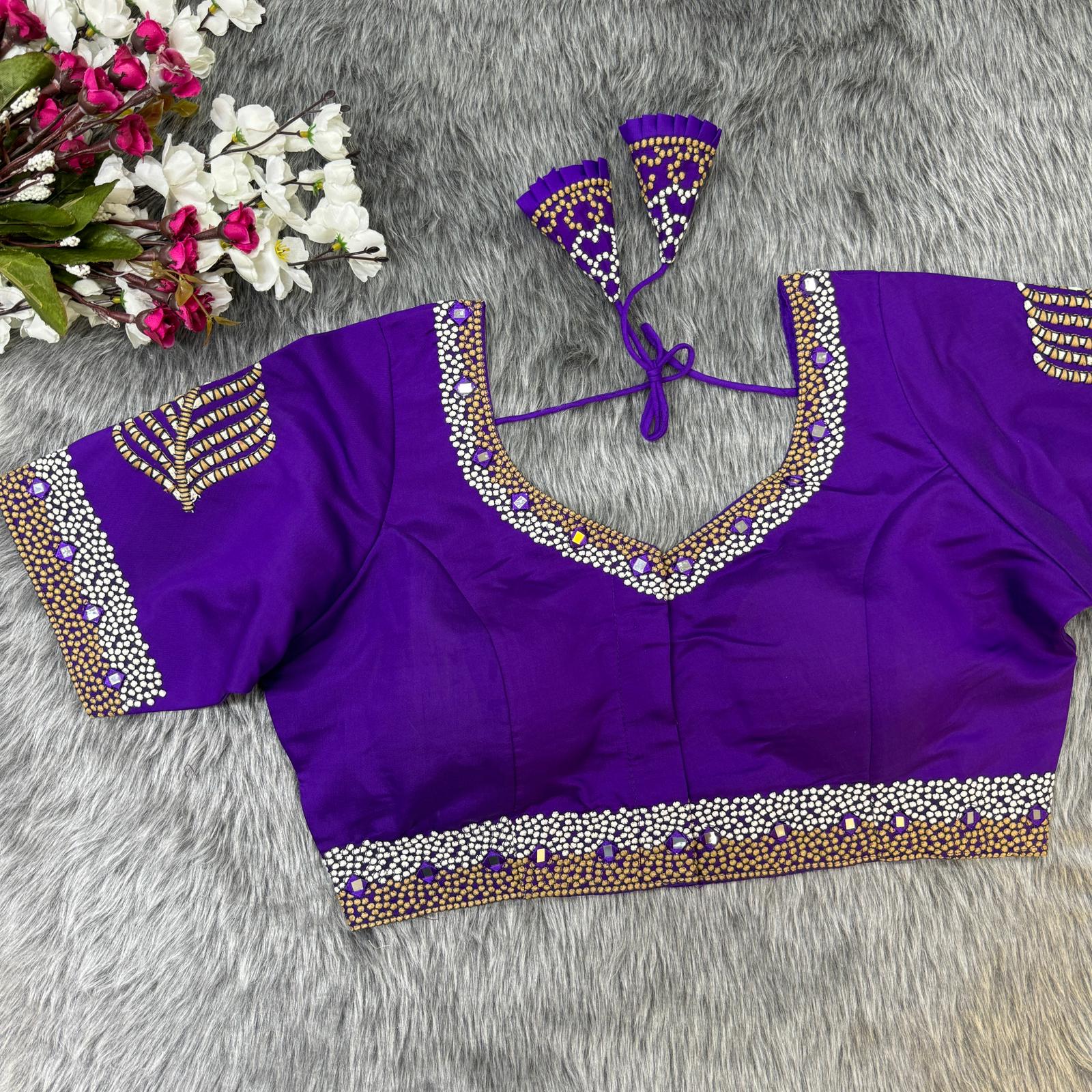 Partywear Purple Blouse 