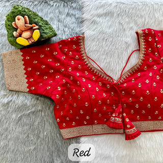 Fancy Red Blouse For Lehega choli