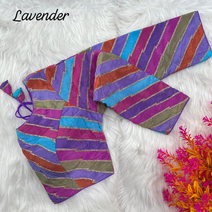 Heavy Pure Crepe Lavender  Blouse Fore Saree