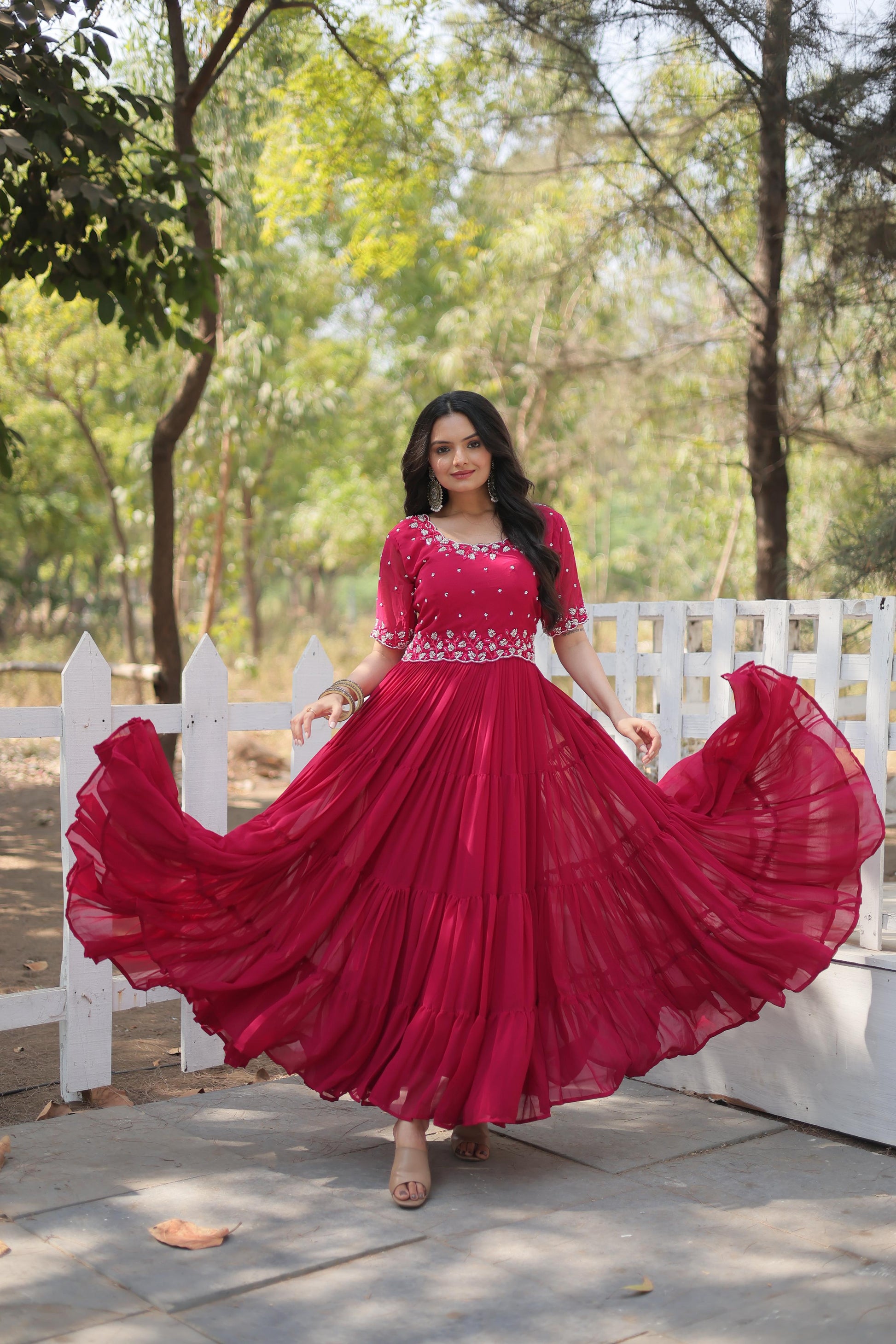 Pink gown for wedding
