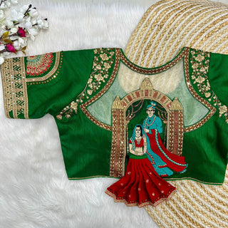 Unique blouse for wedding lehenga choli