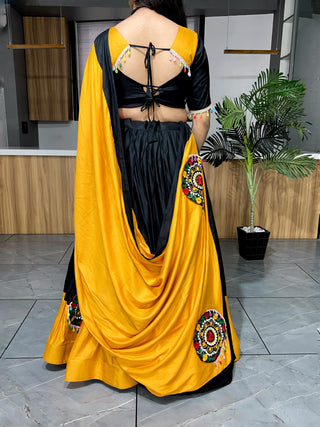 Black navratri lehenga choli for women