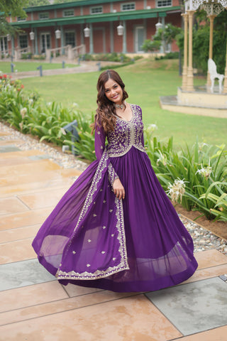 Purple Gown for Party
