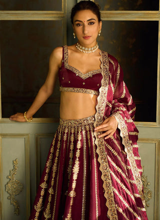 Maroon lehenga choli