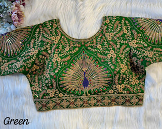 Green Blouse For Wedding Lehenga