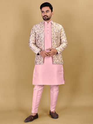 Traditional Indian Wear Long Kurta Pajama And Koti