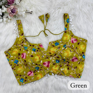 Latest Green Blouse Designs