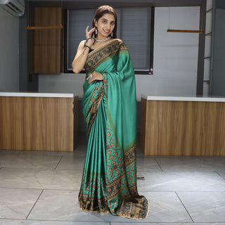 Teal Saree For Wedding
