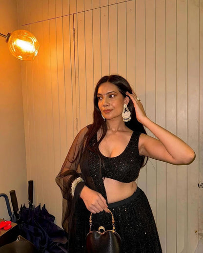 Black lehenga for Wedding
