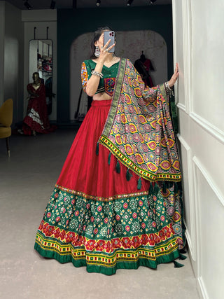 Green Chaniya Choli for Navratri
