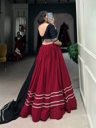 Maroon navratri lehenga choli