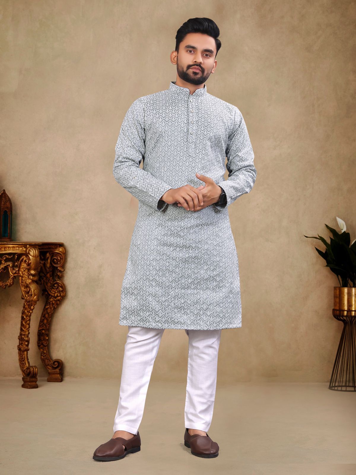 designer grey mens kurta etsy shopping