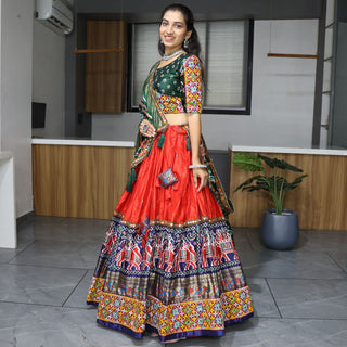 Gujarati Patola Lehenga Choli For Women
