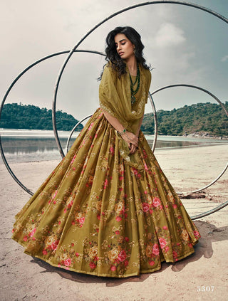 organza lehenga with dupatta