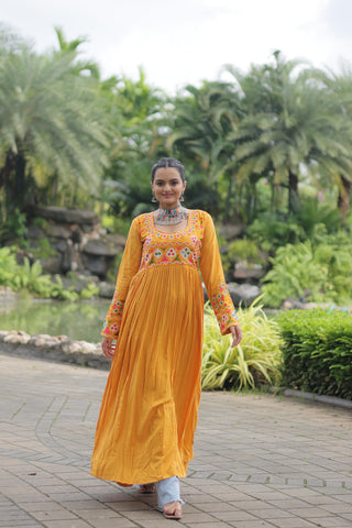 Mustard color Garba Kurti for Women price
