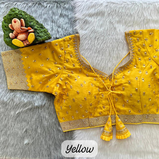 Yellow Blouse For Haldi Lehenga Choli