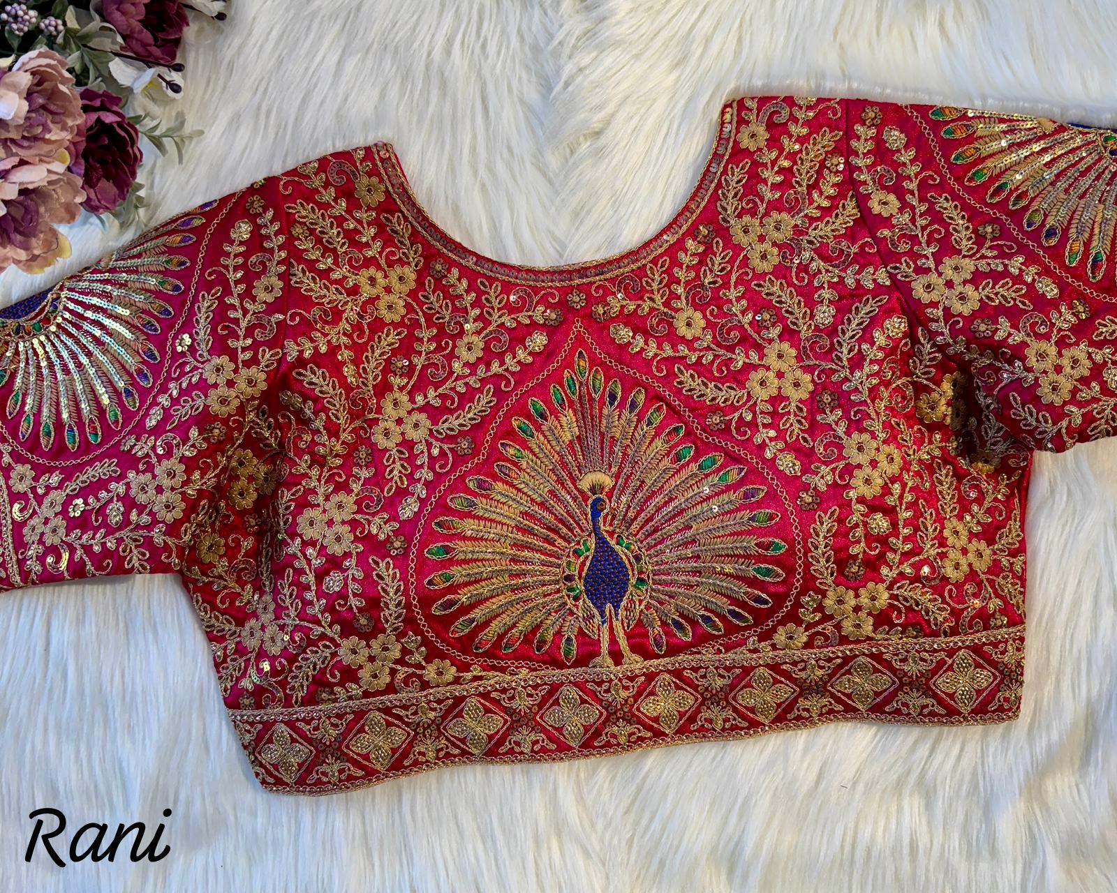 Rani PInk Blouse For Lehenga Choli