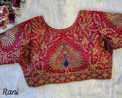 Rani PInk Blouse For Lehenga Choli