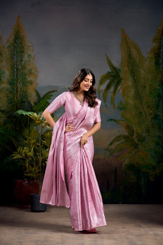 Pink color kanjivaram saree for women price
