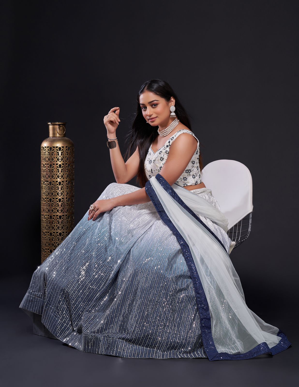 Pure Georgette Lehenga Choli with Dupatta
