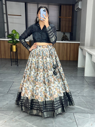 Simple black lehenga choli
