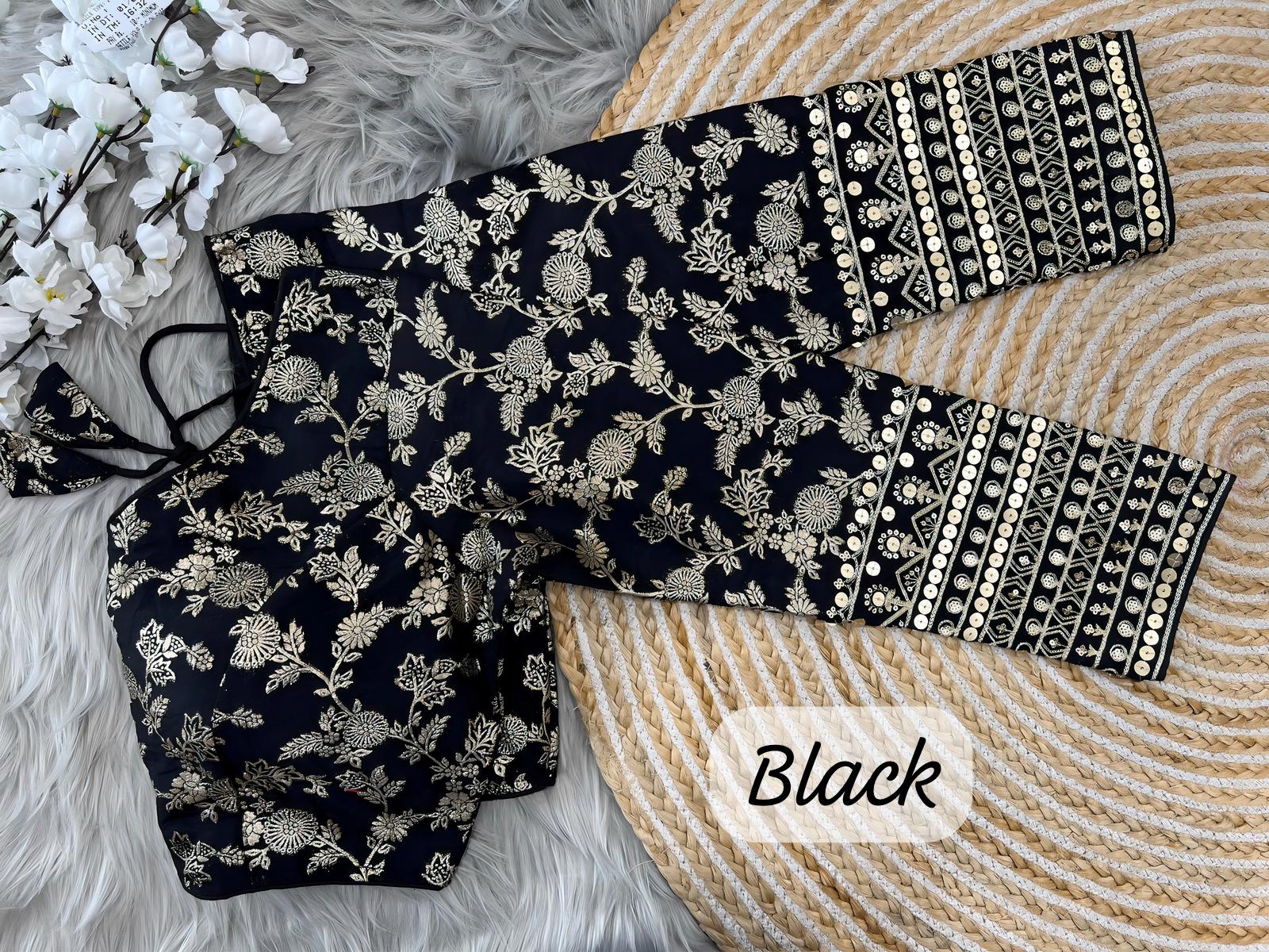 Latest  Black blouse designs