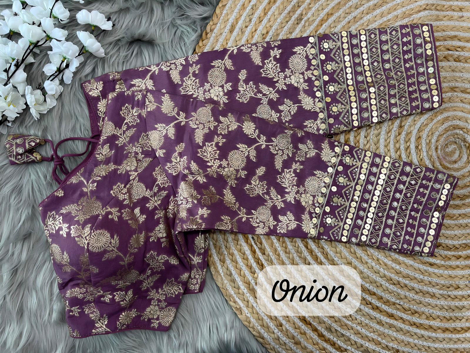 Dola silk Onion blouse design For Choli