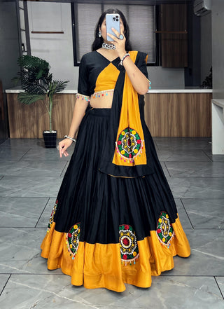 Black Chaniya Choli combination
