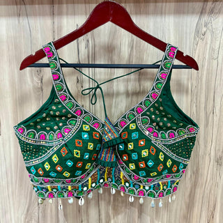 Beautiful Green Blouse For Lehenga