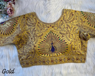 Gold Blouse For Haldi Lehenga