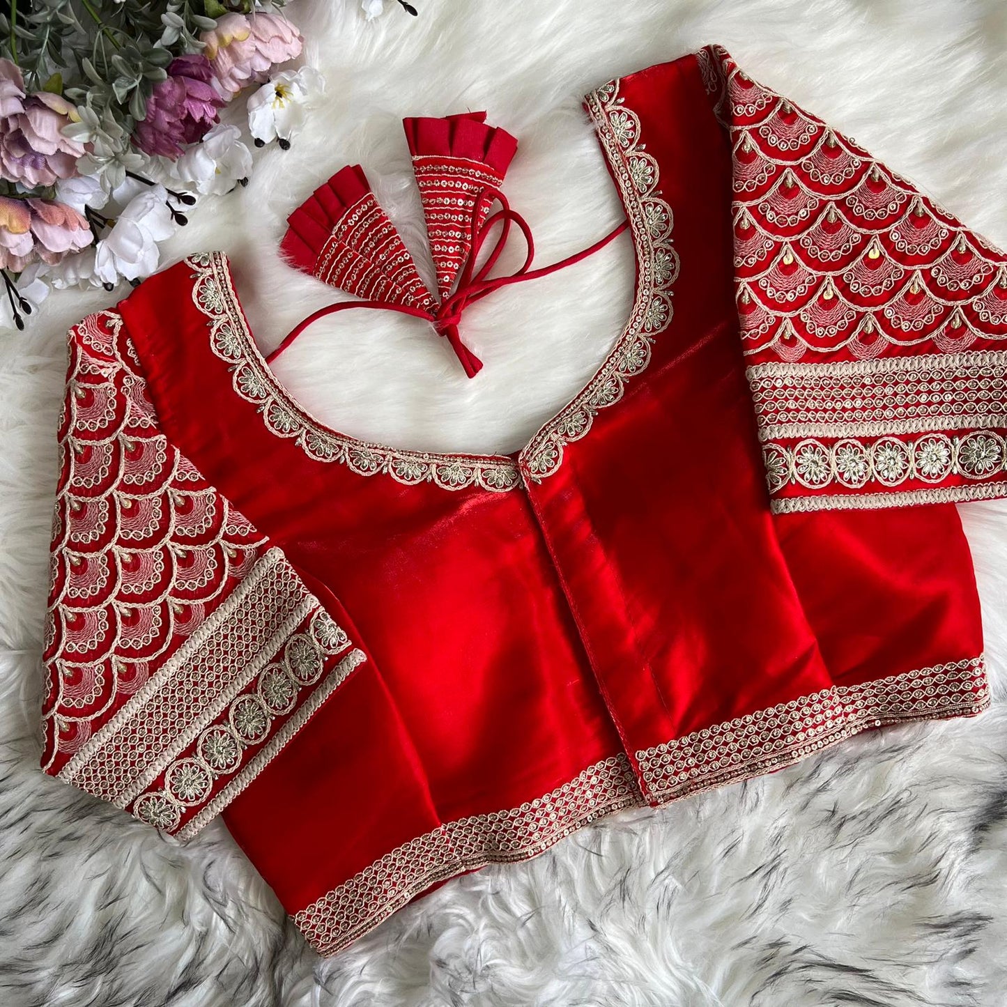 Heavy Soft Silky Zimichoo Readymade Blouse for Saree