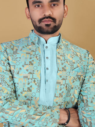 Traditional Indian Wear Long Kurta Pajama And Koti