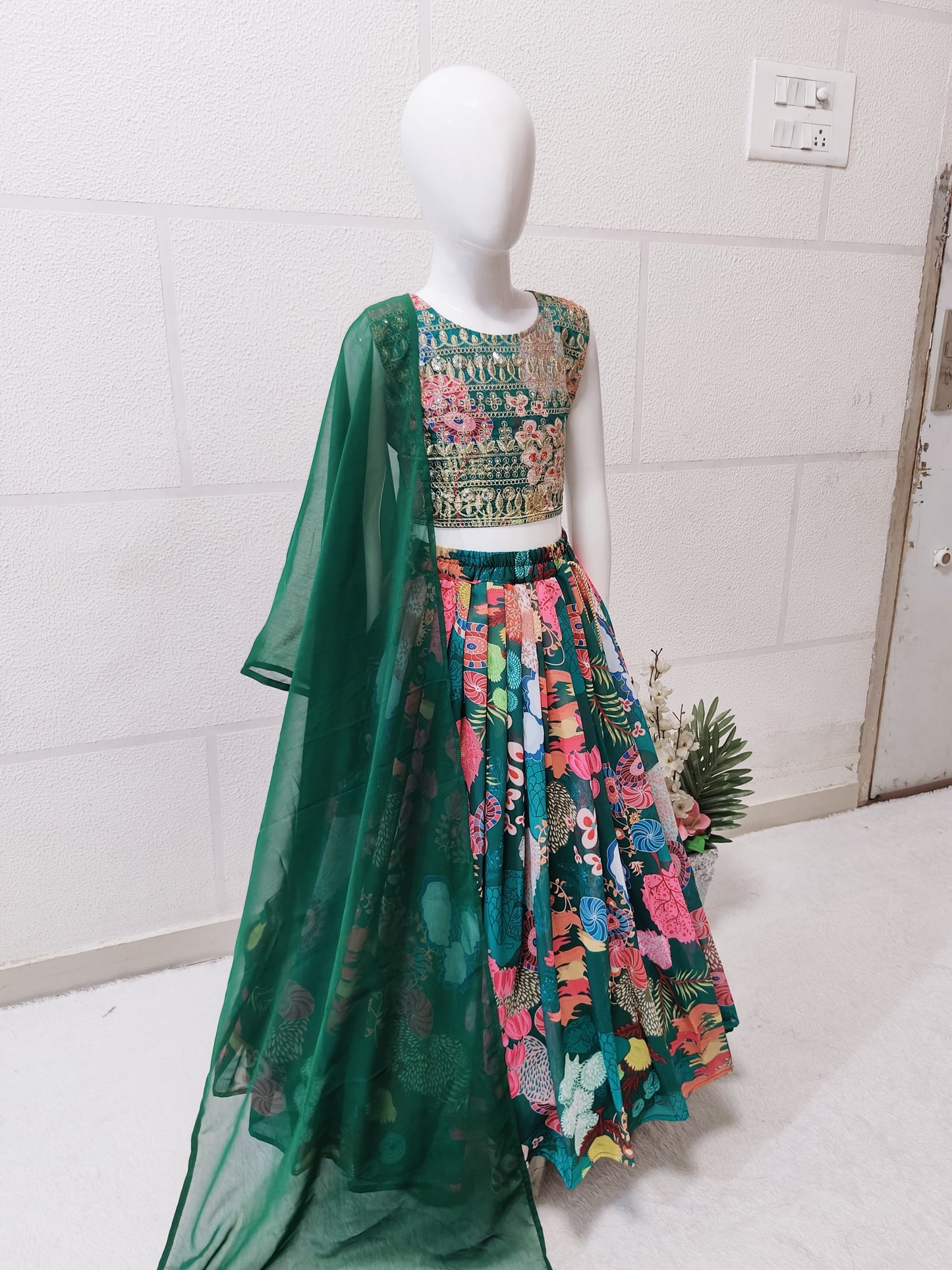 Georgette Lehenga for wedding
