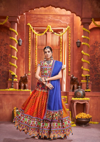 Orange chaniya choli for navratri images