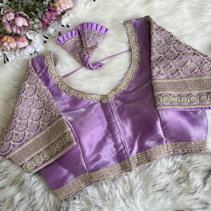 Heavy Soft Silky Zimichoo Readymade Blouse for Saree
