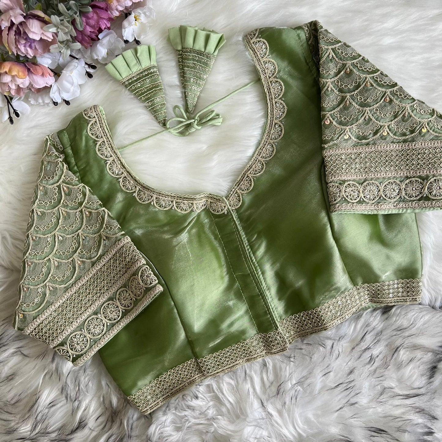 Heavy Soft Silky Zimichoo Readymade Blouse for Saree