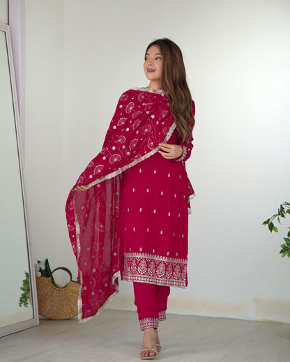 pink color rangoli silk salwar suit images