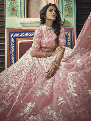 Peach Lehenga look