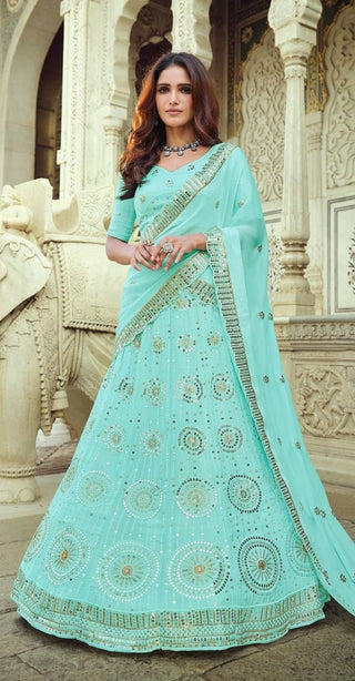 Blue Lehenga for Wedding