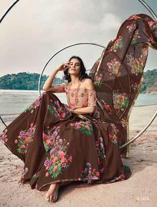 organza lehenga designs