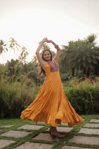 yellow gown for haldi