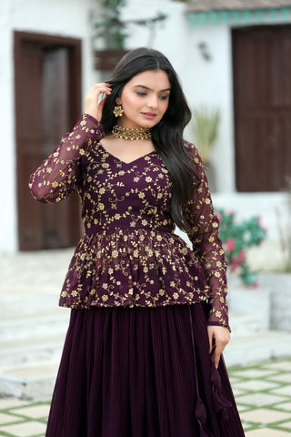 purple lehenga bridal