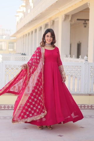 Pink colour Gown dress 